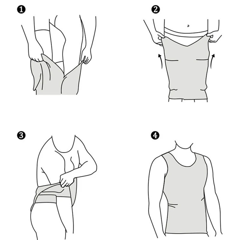Men's Shapewear Slimming Body Corset Vest Shirt