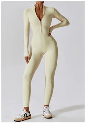 Zippered Gym Jumpsuit