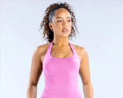 Fashion Enhance Seamless Halterneck Top Yoga Sports Bras Set Scrunch Bum Gym Shorts Women Workout Biker Stretch Fitness Leggings