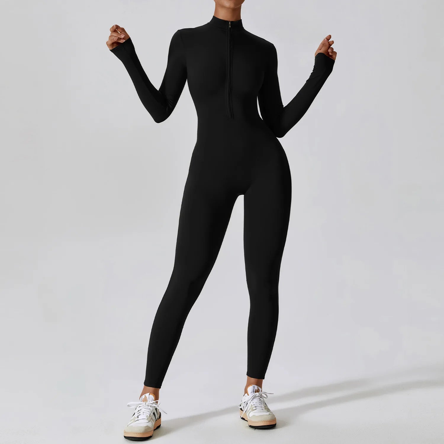 Zippered Gym Jumpsuit
