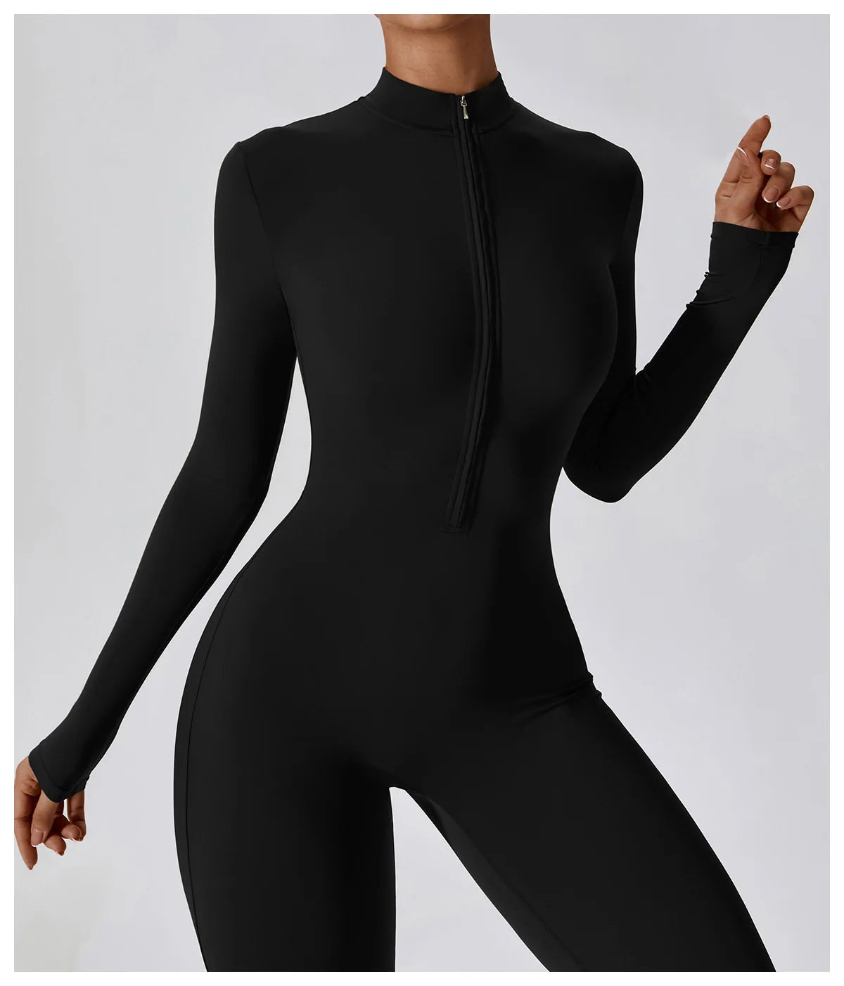 Zippered Gym Jumpsuit