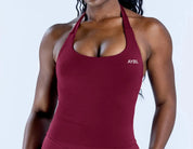 Fashion Enhance Seamless Halterneck Top Yoga Sports Bras Set Scrunch Bum Gym Shorts Women Workout Biker Stretch Fitness Leggings