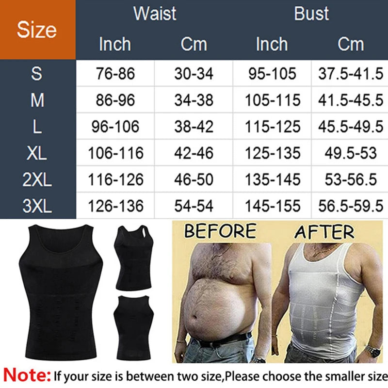 Men's Shapewear Slimming Body Corset Vest Shirt