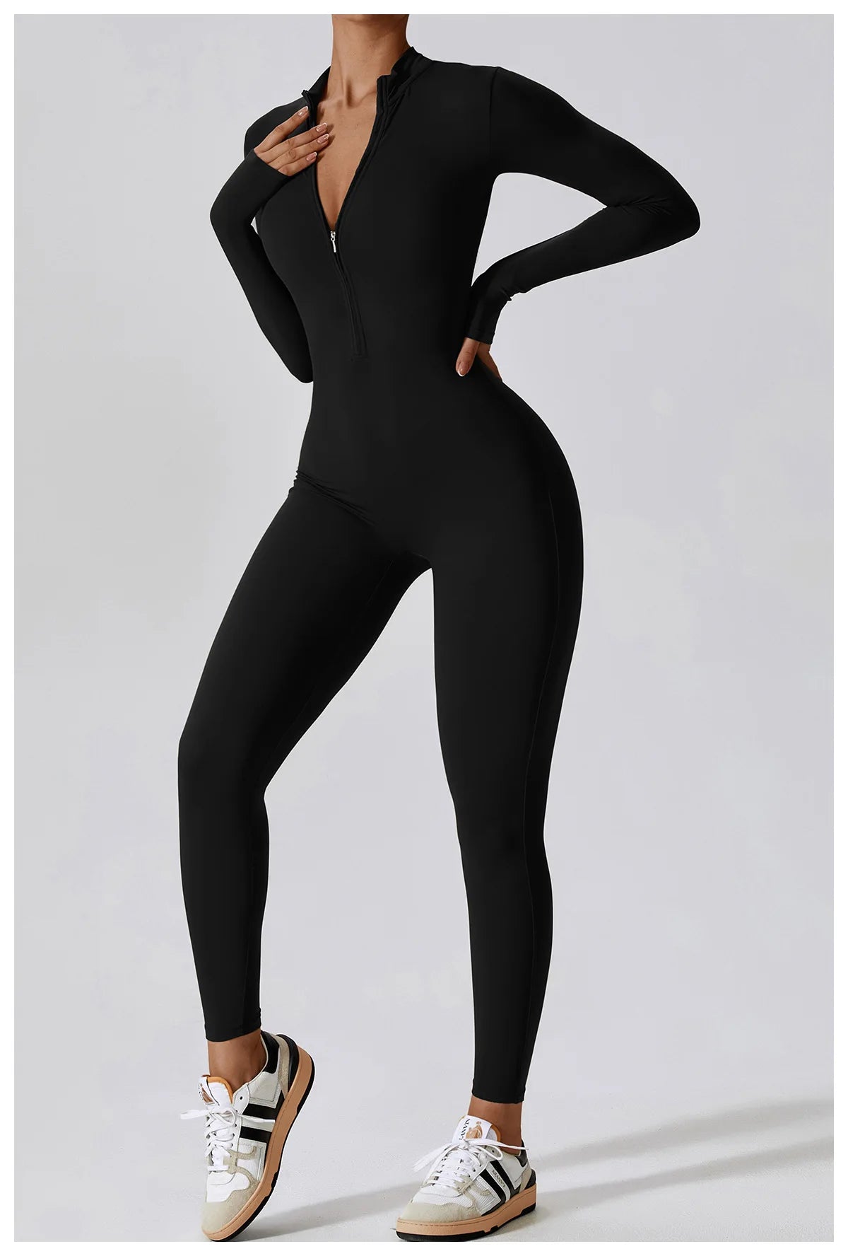 Zippered Gym Jumpsuit