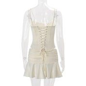 Ruched Satin Tank Set