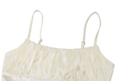 Ruched Satin Tank Set