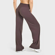 STOUREG Sport Trousers Straight-Leg Pants Ultra Soft Butter Fabric Women's Mid-Waist Yoga Pants GYM Naked Feel Pilates Running