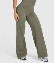 STOUREG Sport Trousers Straight-Leg Pants Ultra Soft Butter Fabric Women's Mid-Waist Yoga Pants GYM Naked Feel Pilates Running